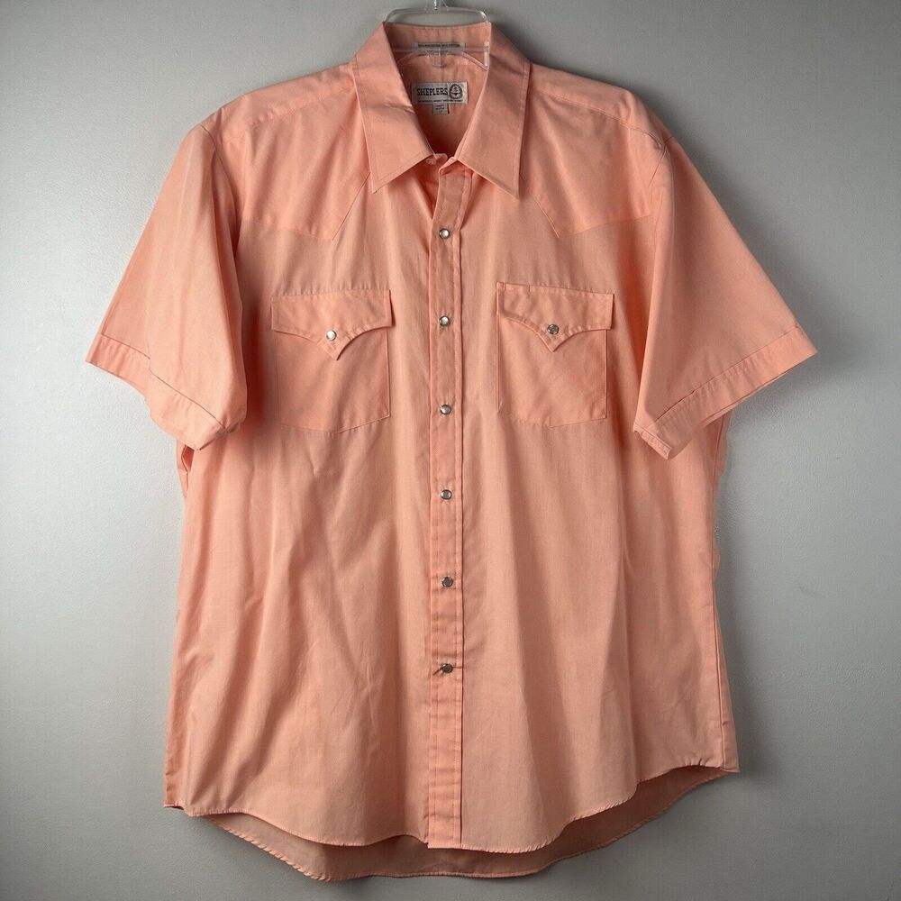 Vintage Sheplers Men’s Pearl Snap Western Shirt Size XL Cowboy